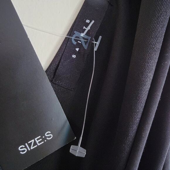 21Saints Black Scoopneck High Leg Bodysuit - Picture 3 of 3